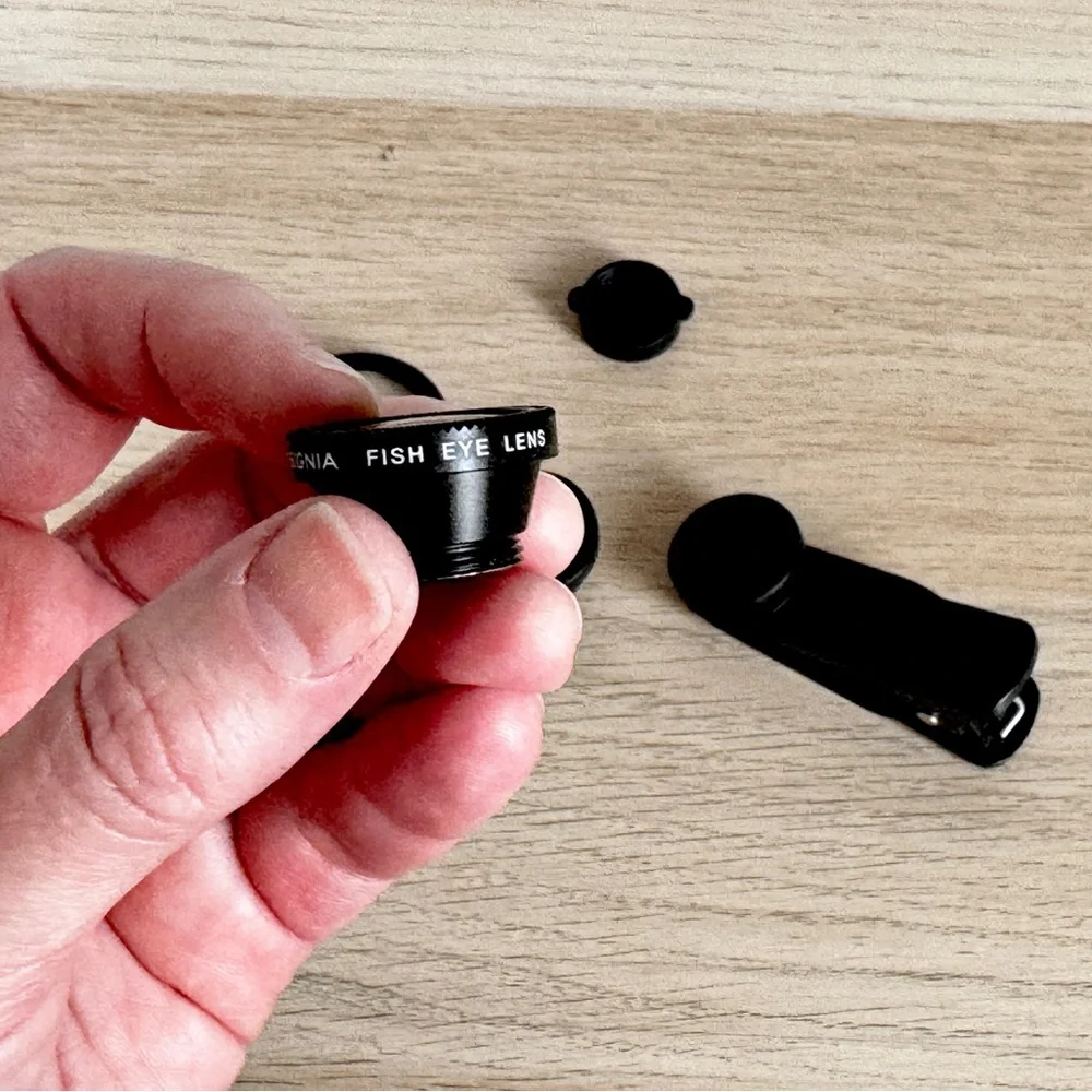 Clip on Camera Lens set macro fish eye wide angle